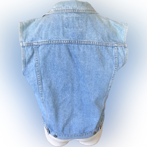 PS Gitano Western Style Denim Button Vest Size M - Picture 4 of 7